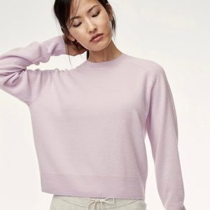 The Group by Baboon Luxe Cashmere Crewneck Sweater size M lilac/purple